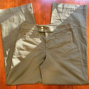 LOFT Khaki Wide Leg Pants